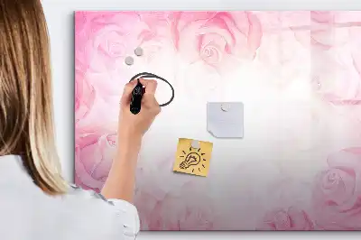 Schreib-Magnettafel mit Rosen-Abstraktion