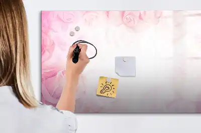 Schreib-Magnettafel mit Rosen-Abstraktion