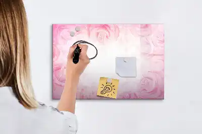 Schreib-Magnettafel mit Rosen-Abstraktion