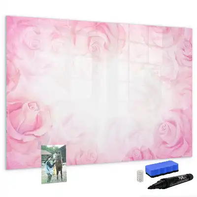 Schreib-Magnettafel mit Rosen-Abstraktion