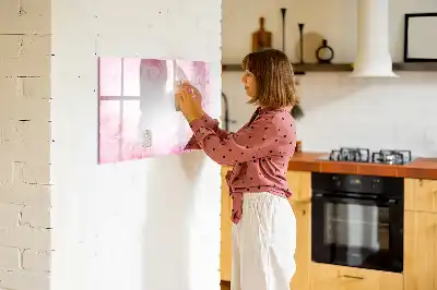 Schreib-Magnettafel mit Rosen-Abstraktion