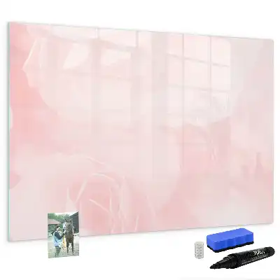 Beschreibbare Magnettafel mit Motiv blühende Rosen
