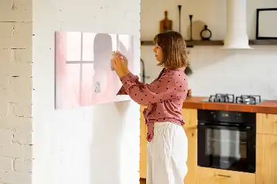 Beschreibbare Magnettafel mit Motiv blühende Rosen