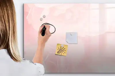 Beschreibbare Magnettafel mit Motiv blühende Rosen