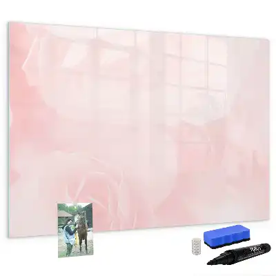 Beschreibbare Magnettafel mit Motiv blühende Rosen