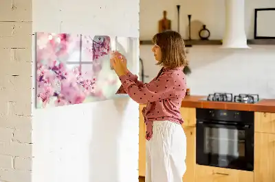 Schreib-Magnettafel mit Frühlingsblumen-Motiv
