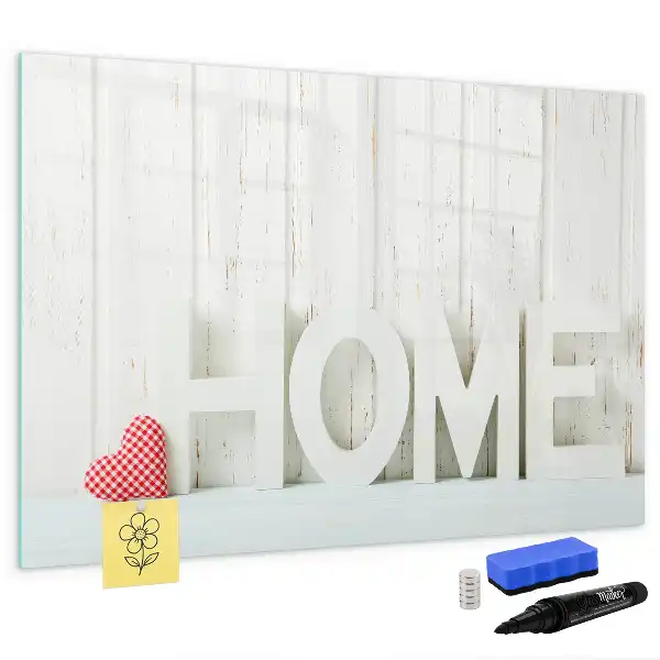 Beschreibbare Magnettafel Text Zuhause