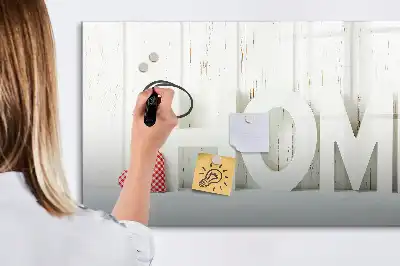 Beschreibbare Magnettafel Text Zuhause