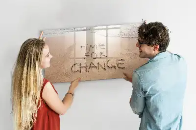 Schreib-Magnettafel mit Motiv Zitat am Strand