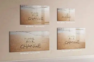 Schreib-Magnettafel mit Motiv Zitat am Strand