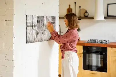 Beschreibbare Magnettafel mit Weltkartenmuster