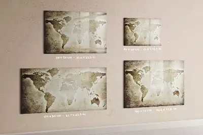 Schreib-Magnettafel in Weltkarten-Optik