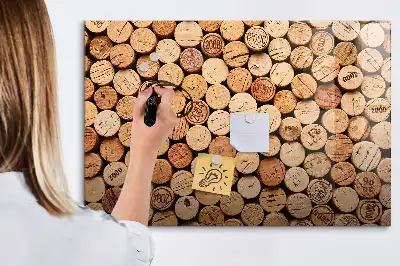 Beschreibbare Magnettafel aus Holzweinkorken
