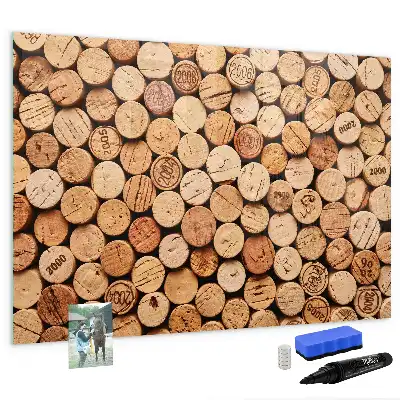 Beschreibbare Magnettafel aus Holzweinkorken
