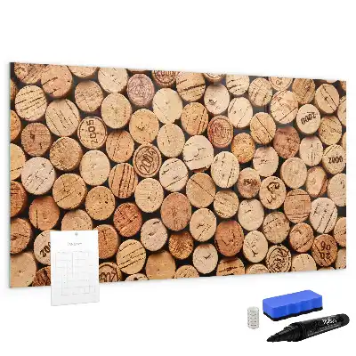 Beschreibbare Magnettafel aus Holzweinkorken
