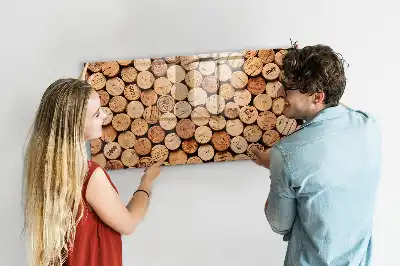 Beschreibbare Magnettafel aus Holzweinkorken