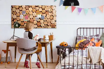 Beschreibbare Magnettafel aus Holzweinkorken