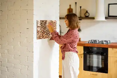 Beschreibbare Magnettafel aus Holzweinkorken