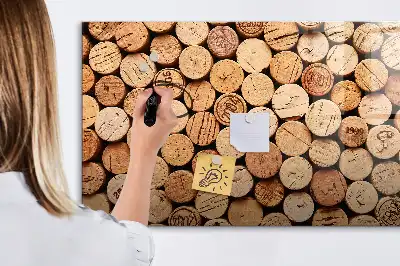 Beschreibbare Magnettafel aus Holzweinkorken