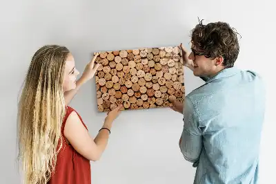 Beschreibbare Magnettafel aus Holzweinkorken