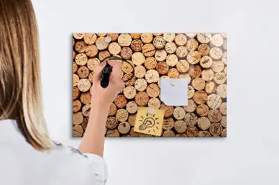 Beschreibbare Magnettafel aus Holzweinkorken