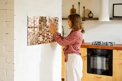 Beschreibbare Magnettafel aus Holzweinkorken