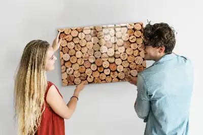 Beschreibbare Magnettafel aus Holzweinkorken