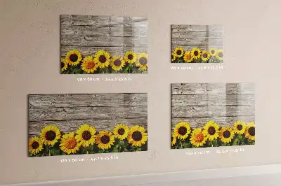 Schreib-Magnettafel mit Sonnenblumen-Motiv