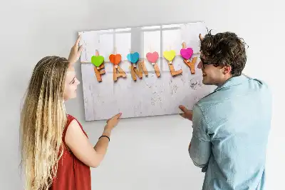 Beschreibbare Magnettafel Design Familie
