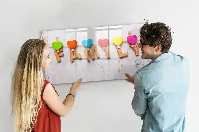 Beschreibbare Magnettafel Design Familie