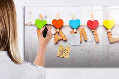 Beschreibbare Magnettafel Design Familie
