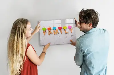 Beschreibbare Magnettafel Design Familie