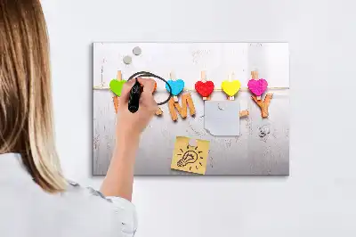 Beschreibbare Magnettafel Design Familie