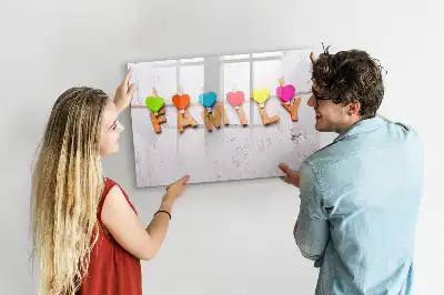 Beschreibbare Magnettafel Design Familie