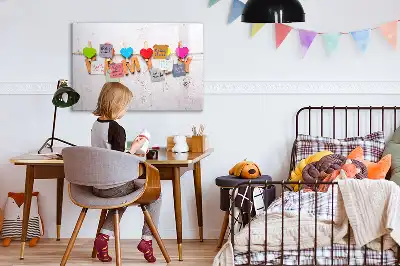 Beschreibbare Magnettafel Design Familie