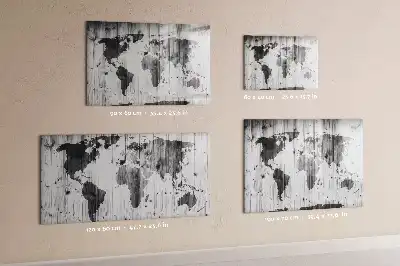 Magnetische Weltkarte auf Holz mit Schreibfunktion