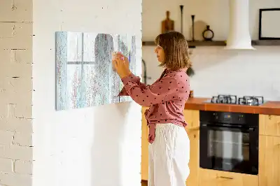 Beschreibbare Magnettafel in Pastellholzoptik