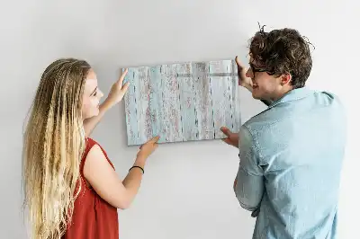 Beschreibbare Magnettafel in Pastellholzoptik