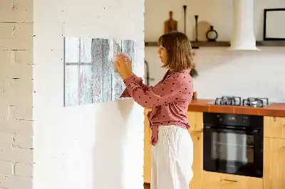 Beschreibbare Magnettafel in Pastellholzoptik