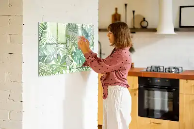 Schreib-Magnettafel mit Motiv Exotische Blätter