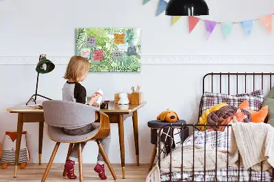 Schreib-Magnettafel mit Motiv Exotische Blätter