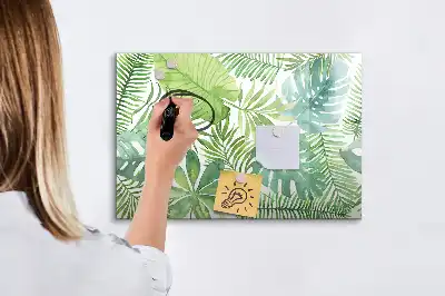 Schreib-Magnettafel mit Motiv Exotische Blätter