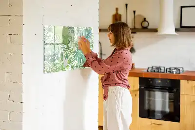 Schreib-Magnettafel mit Motiv Exotische Blätter