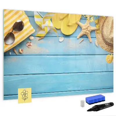 Schreib-Magnettafel als Strandzubehör