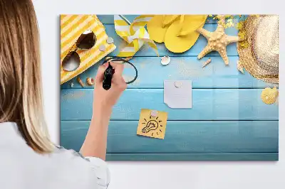 Schreib-Magnettafel als Strandzubehör