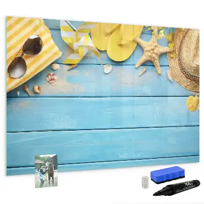 Schreib-Magnettafel als Strandzubehör