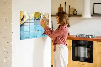 Schreib-Magnettafel als Strandzubehör