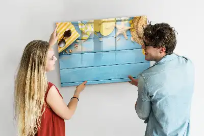 Schreib-Magnettafel als Strandzubehör