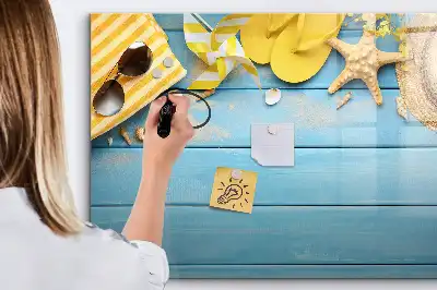 Schreib-Magnettafel als Strandzubehör