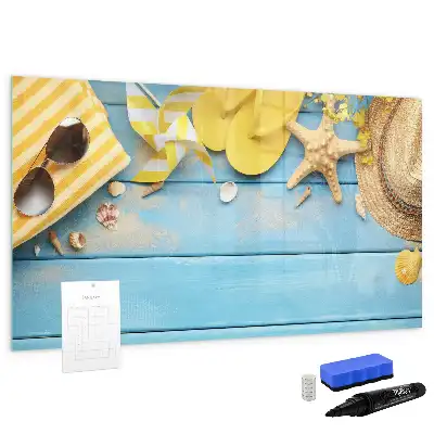 Schreib-Magnettafel als Strandzubehör